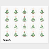 Autocollants arbre de Noël empreinte de patte (Feuille)