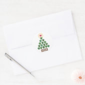 Autocollants arbre de Noël empreinte de patte (Enveloppe)