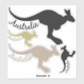 Autocollants Australie Kangaroos (Feuille)
