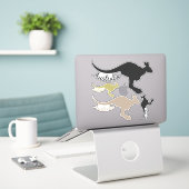 Autocollants Australie Kangaroos (Ordinateur portable sur le bureau)