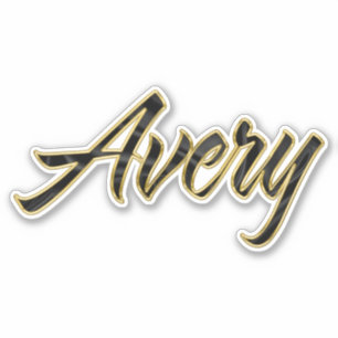 Autocollants Avery Black Gold Lettering