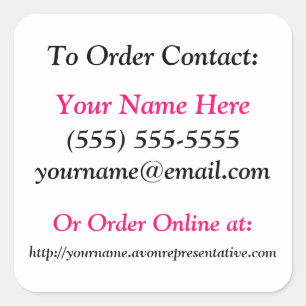 Autocollants Avon Brochure - Carré