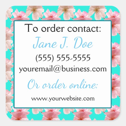 Autocollants Avon Sales Brochure, Floral Bleu (Devant)