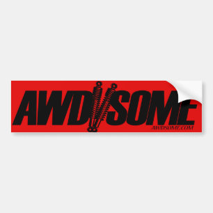 autocollants awdsome rouges/logo noir 3