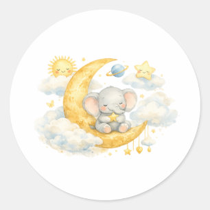 Autocollants Baby Shower Over the Moon