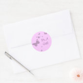 Autocollants Bébé Fille Papillon Rose C'est Une Fi (Enveloppe)