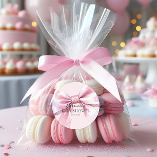 Autocollants Bébé Fille Ruban Rose