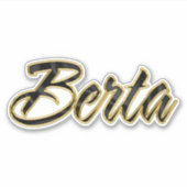 Autocollants Berta black gold lettering (Devant)