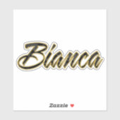 Autocollants Bianca Black Gold Lettering (Feuille)