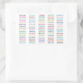 Autocollants bienvenus : 80 langues/blanc (Sac)