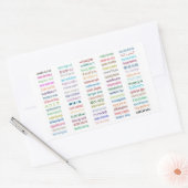 Autocollants bienvenus : 80 langues/blanc (Enveloppe)