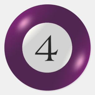 Autocollants - Billard - 4 balles