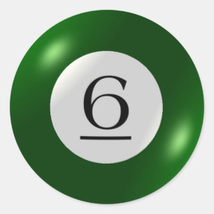 Autocollants - Billard - 6 balles