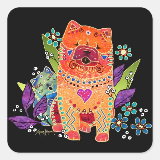 Autocollants BINDI à carré à boue lisse (Devant)