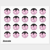 Autocollants Black Pink Ladybug (Feuille)
