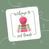 Autocollants blancs Carrés de retour à l'école