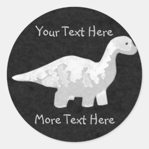 Autocollants blancs de dinosaure
