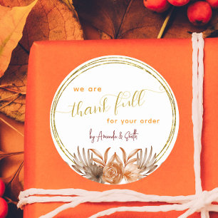 autocollants blancs Thanksgiving Business pour les