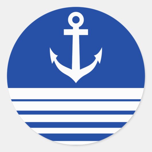 Autocollants bleu marine avec ancre de navire (Devant)