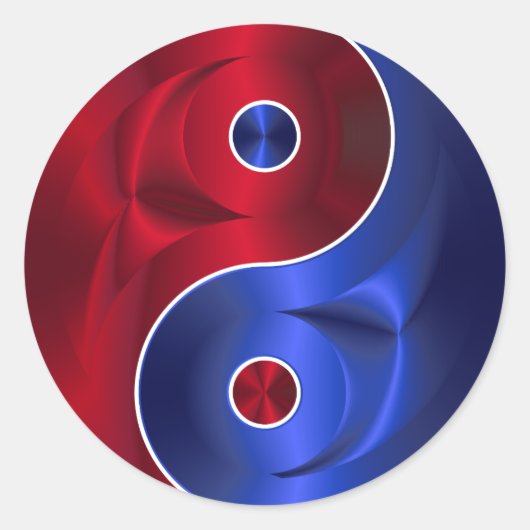 autocollants bleu yin yang (Devant)