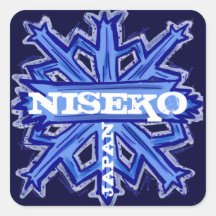 Autocollants bleus d'art de flocon de neige de