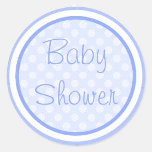 Autocollants bleus de baby shower