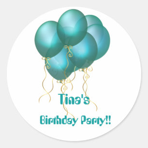 Autocollants bleus de ballon