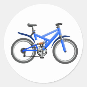 Autocollants bleus de bicyclette