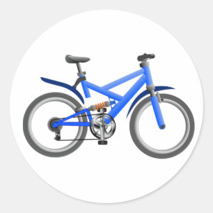 Autocollants bleus de bicyclette