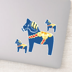 Autocollants Blue Dala Horse