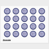 Autocollants Blue mariage damassé (Feuille)
