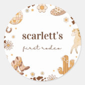 Autocollants Boho First Rodeo Cowgirl (Devant)