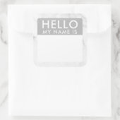 Autocollants Bonjour Mon Nom Est Marbre (Sac)