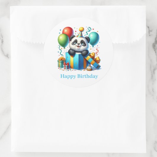 Autocollants Bonne Fête Panda (Sac)