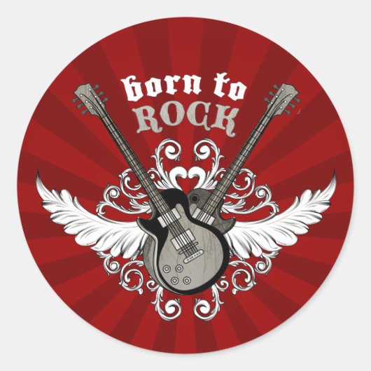 Autocollants Born To Rock (Devant)