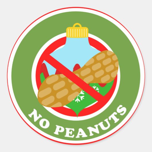 Autocollants Boule de Noël sans arachides (Devant)