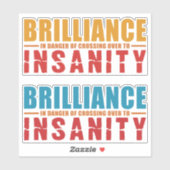 Autocollants brillance contre folie (Feuille)