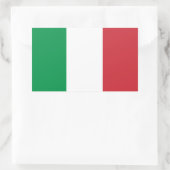 Autocollants brillants rectangle à drapeau italien (Sac)