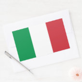 Autocollants brillants rectangle à drapeau italien (Enveloppe)