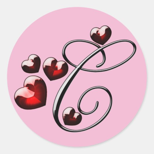 autocollants C initiaux monogramme (Devant)