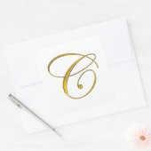 Autocollants C Monogramme Or (Enveloppe)