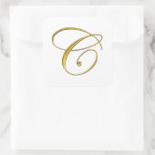 Autocollants C Monogramme Or (Sac)
