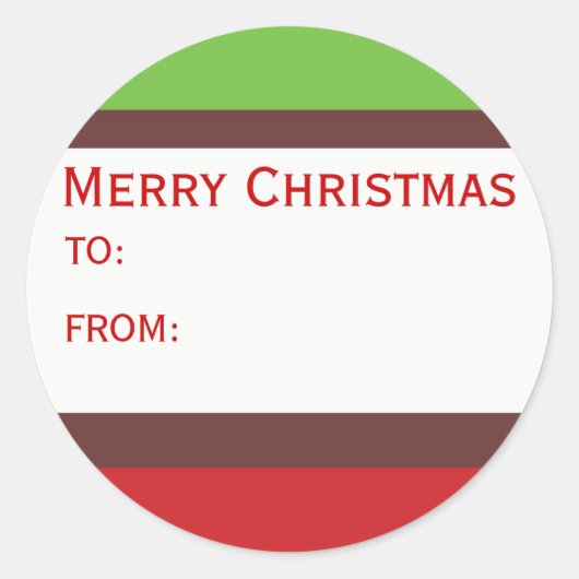 Autocollants cadeaux de Noël (Devant)