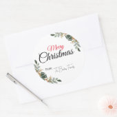 Autocollants cadeaux de Noël Joyeux (Enveloppe)