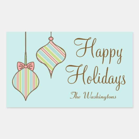 Autocollants cadeaux Retro personnalisés (Devant)