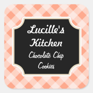 Autocollants cadeaux Retro Rose Black Custom Kitch
