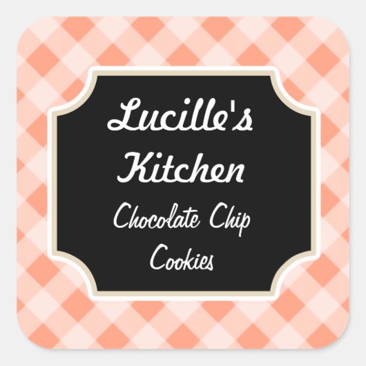 Autocollants cadeaux Retro Rose Black Custom Kitch (Devant)