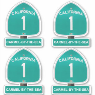 autocollants California Highway 1 Carmel-By-The-Se