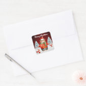 Autocollants Canne de Noël Ours Peppermint (Enveloppe)
