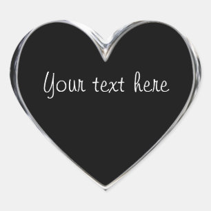 Autocollants cardiaques argentés personnalisables